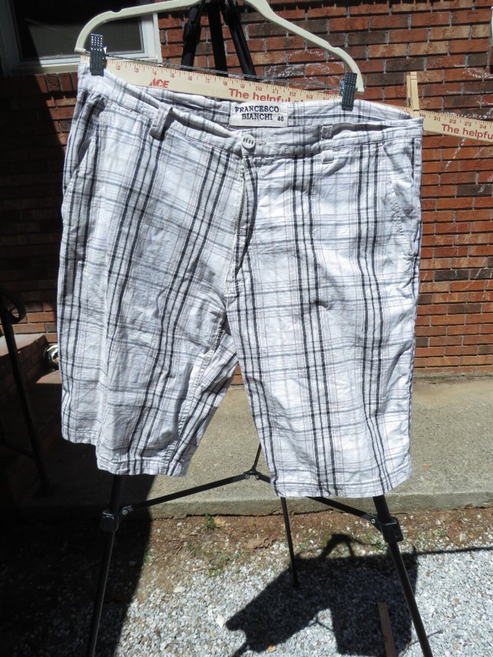 Vintage Francesco Bianchi Plaid Shorts Size 40 | Y2K Grunge Cotton Checkered Men